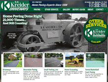 Tablet Screenshot of kreiderdriveways.com